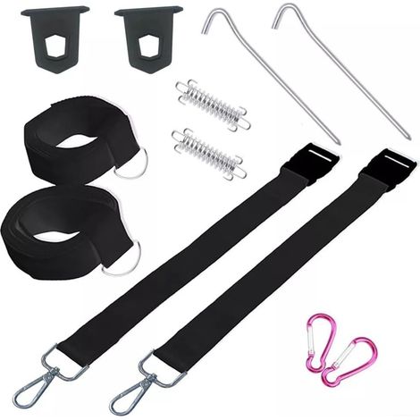 Kit de amarre para toldo tipo S, kit de amarre para toldo, correas antitormentas para toldo de caravana con resortes y anclajes