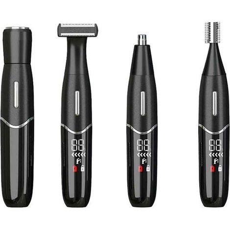 Kit de rasoir électrique rechargeable 4 en 1 pour le corps, les sourcils, les oreilles et le nez