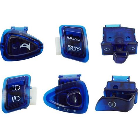 Motorcycle and scooter accessories, Jinniu modification, six switches: starter, headlight, horn, turn signals, and dimmer switch. (1/4)