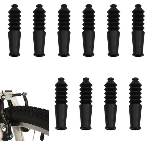 Lot de 10 soufflets universels en caoutchouc pour câble de frein de vélo - Protection contre la poussière - Accessoire pour VTT - Bottes de frein en V