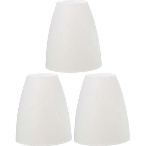 Lot de 3 abat-jour décoratifs en plastique pour lampadaire-11.50X10.00X10.00CM-White