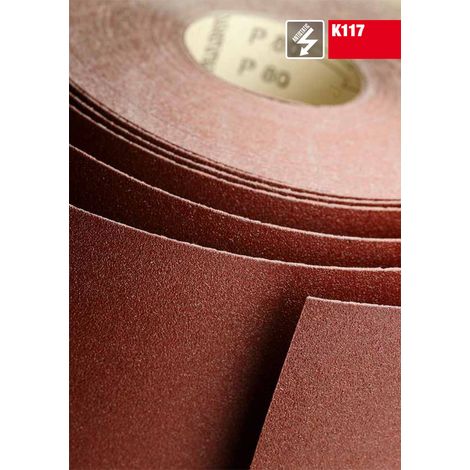 Carta vetrata abrasiva H120 mm Grana P240 vendita a rotolo, 50 metri K117 215240 IMPERIAL