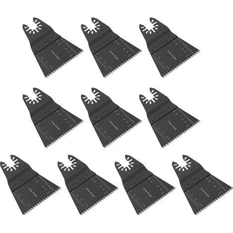 Set of 10 Oscillating Saw Blades, Multi-Tool Blade Set, 65mm, Multi-Tool Oscillating Tool Accessories for Cutting Soft Metal, Wood, and Plastic (1/5)