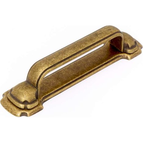 Maniglia con piastra patinato antico 64 mm