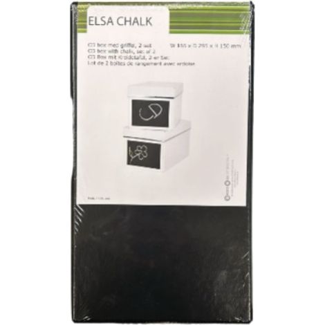 DOMOPAK - 2 SCATOLE USO UFFICIO ELSA CHALK BLACK 28,5x16,5x15CM