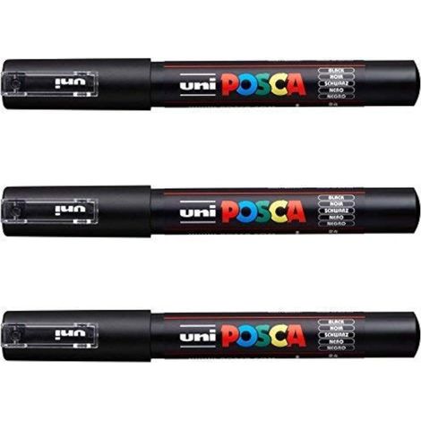 Marqueur - Lot de 3 - Encre Pigmentée - Pointe Ogive 0,7mm - Dessin Précis - Multisupport