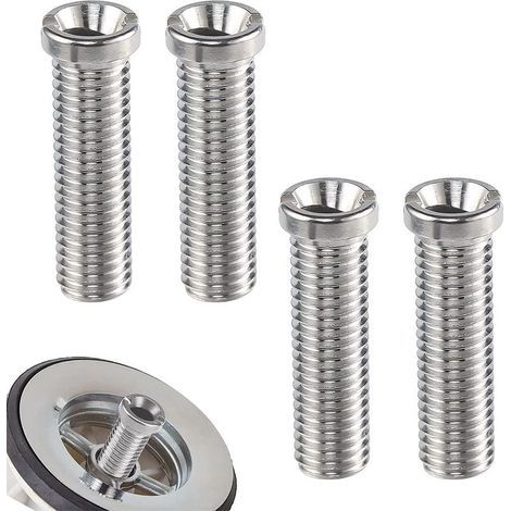 4PCS Vis pour Panier d'évier Acier Inoxydable 30mm M12 Vis de Bonde en Acier Évier Panier Vis pour Bouchon de Crépine de Lavabo -Argent (1/5)