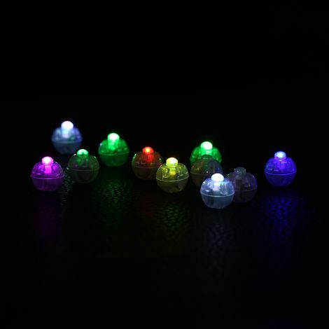 Lot de 100 lampes boules lumineuses rondes à effet lumineux, idéales pour décorer la maison, Noël, un mariage ou une fête (couleurs RGB). (1/5)