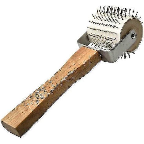 Rouleau à désoperculer le miel, outil d'extraction de rayons d'abeilles à aiguilles (1 pièce, couleur bois) (1/5)