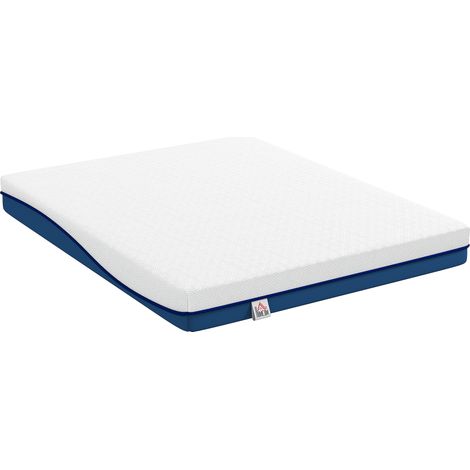 Matelas 160x200cm double, literie 2 places avec mousse mémoire de forme infusée au thé vert, housse déhoussable et lavable, soutien mi-ferme. (1/5)