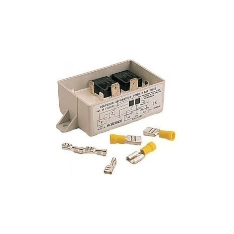 Imline – Coupleur-séparateur pour 3 batteries 12V – Recharge efficace via batterie moteur – Installation simple – Idéal pour fourgons aménagés