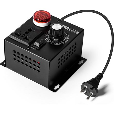 Régulateur de Tension, SCR Variateur de Vitesse du Ventilateur Gradateur Contrôleur de Vitesse pour Moteur Haute Puissance Contrôleur Variateur AC 220V 5000W (1/5)