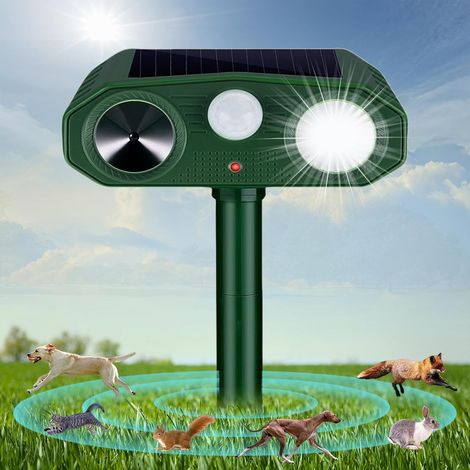 1 Répulsif Ultrason Solaire Et USB, 3 Modes Avec LED Et Détecteur PIR Pour Jardin (1/5)
