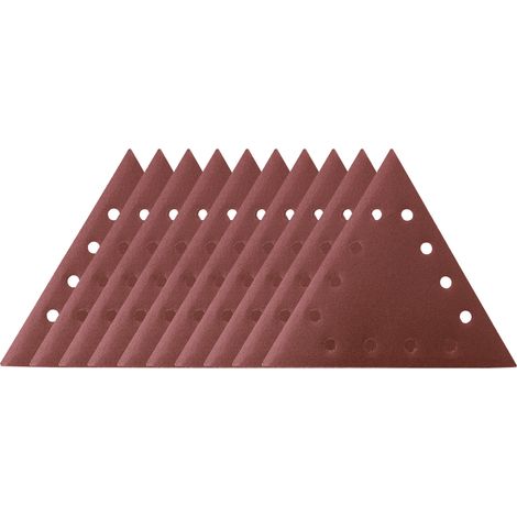 Scheppach Lot de 10 abrasifs triangulaires 280mm Grain 120 Accessoire Consommable pour ponceuses murs et plafonds