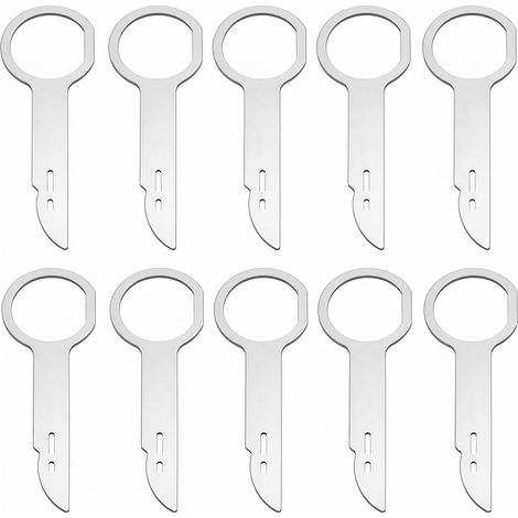Car Radio Removal Key, Car Radio CD Removal Tools, Set of 10 DIN Keys for Car Radio Removal, Car Radio Removal Rod, Compatible with European Vehicles (1/5)