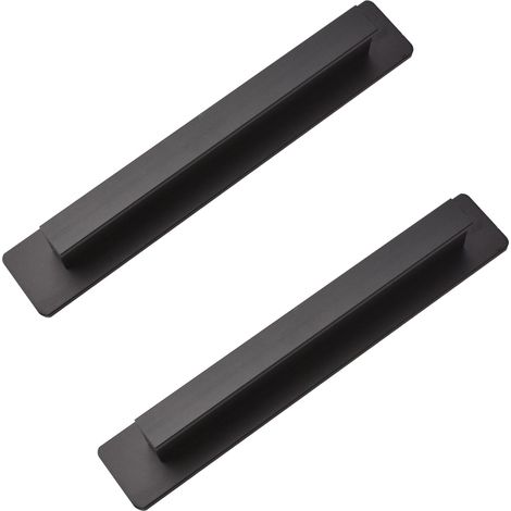 Lot de 2 poignées adhésives en alliage d'aluminium de 150 mm pour porte coulissante en verre, fenêtre, tiroir, armoire (1/5)
