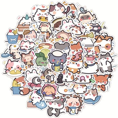 60pcs Retro Graffiti Stickers(Style 20) Waterproof Car Trunk Wate
