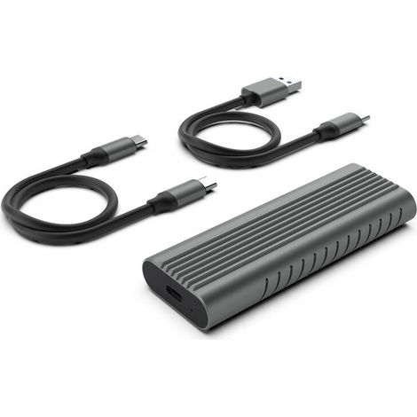 Ewent Ew7025 Caja Para Disco Duro Externo Caja Externa Para Unidad De Estado Sólido (ssd) Gris M.2 (1/4)