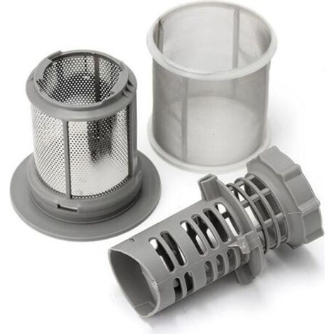 Pièces détachées pour lave-vaisselle-Filtre de lave vaisselle compatible avec Neff lave vaisselle , gris(3-parties) (1/5)