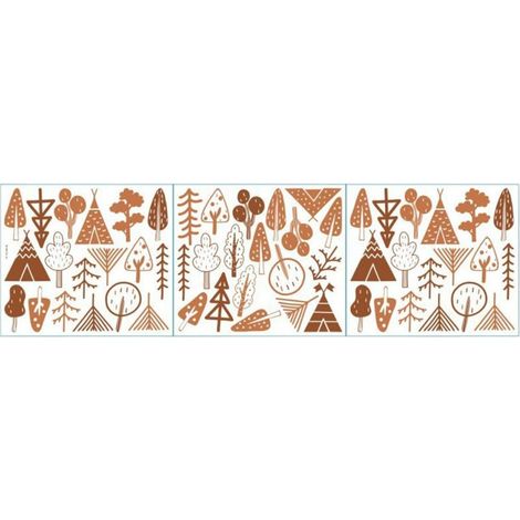 Autocollant Décoration Unique et Créative en Pvc Mural Boho Arbre Facile à Coller Retirer pour Chambre D'garçon et Filles pour Diy (1/5)