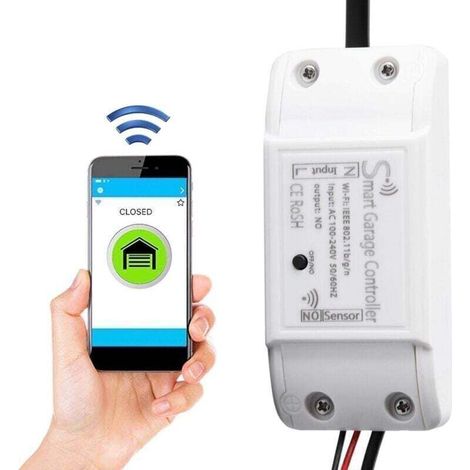 Ouvre-porte garage connecté WiFi - Smart Life/Tuya - Compatible Alexa Google Home - Télécommande + App mobile (1/5)