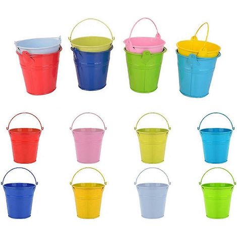 Pots de jardin suspendus en fer pour balcon, supports à fleurs, compatibles avec une utilisation extérieure (lot de 6). (1/5)