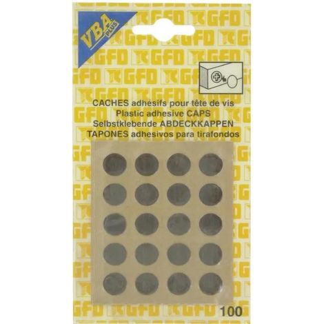 GFD Tapones adhesivos para tornillos madera roble oscuro caja 100 unidades