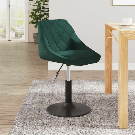vidaXL Chaise de salle à manger Vert foncé Velours (1/5)