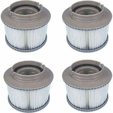 MSPA Replacement Filter Cartridges for All Whirlpool Spas Swimming Pool Models, Filter Cartridges with Mesh for MSpa Bubble Spas (4 pieces) (1/3)