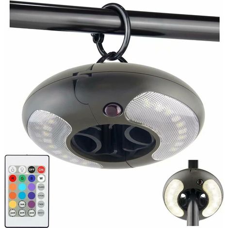 Green Mobility-Parasol lumineux, alimenté par batterie 4000K, avec télécommande pour terrasse, jardin (1/5)
