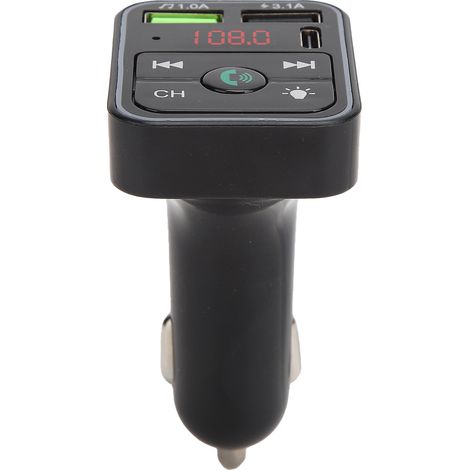 Lecteur MP3 Voiture F2 avec Lumière d'Ambiance, Bluetooth et Émetteur FM, Lecteur Multifonctions (1/5)