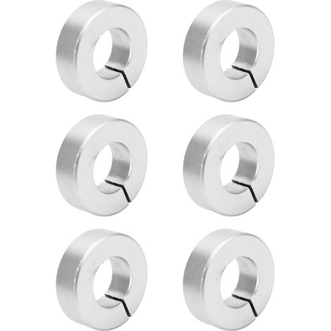 6pcs Collier d'Arbre en Alliage d'Aluminium Léger et Robuste, Bague de Serrage pour Butée Linéaire, Alésage 4/5in (1/5)