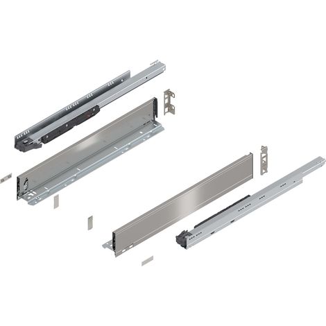 Blum Legrabox pure H M Schubladenschienen Set 1 Paar, 70kg 600mm Tip On Vollauszug, inox
