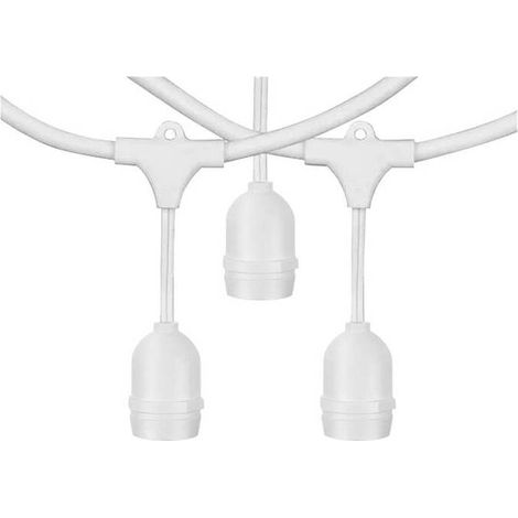 LUCI P/GAZEBO OMBRELLONE 10 M C/10 PORTALAM BIANCO