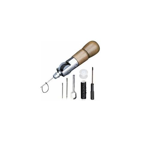 7 Pièces/Set outils de couture en cuir bricolage en cuir outil de couture à la main kit (173mm) (1/5)