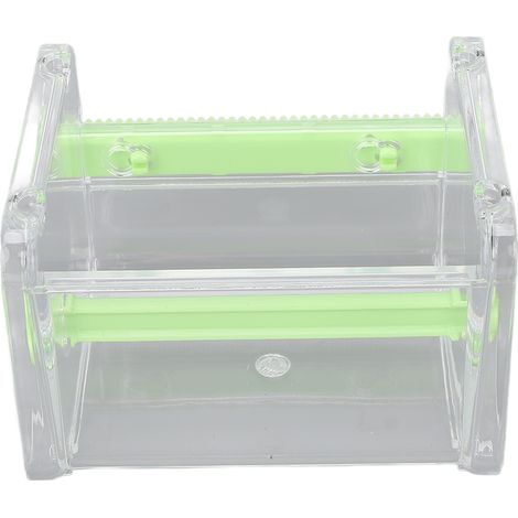 Distributeur de ruban adhésif transparent multi-usages avec porte-rouleau visible pour la maison, le bureau et l'école (vert) (1/5)