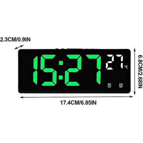 Réveil/montre numérique à commande vocale, accessoire de bureau idéal pour les résidences étudiantes, les hôtels et comme cadeau d'anniversaire pour adultes et enfants. Se pose sur une étagère ou un b (1/5)