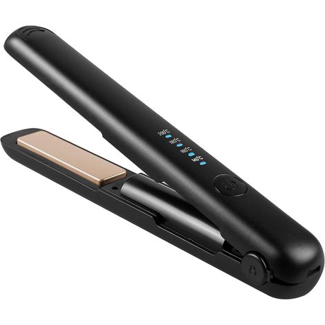 Lisseur Sans Fil Mini 2 in 1 wiederaufladbar mit 4 Temperaturen, Chauffage Rapide 20S, tragbar 3000 mAh, ideal für Déplacements (1/4)