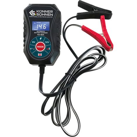 Könner & Söhn KS B2A - Cargador de batería compacto y automático para generador de carga, carga de baterías de plomo-ácido, gel y AGM de 6 V/12 V (1/4)