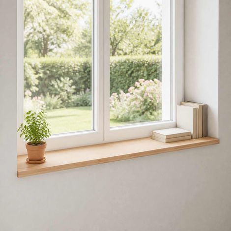 Appuis de fenêtre 2 pc Naturel 110 x 40 x 2 cm (1/5)