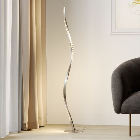 [GEBRAUCHT] B-Ware Lindby Stehlampe Stehleuchte LED Criostal RGBW dimmbar Fernbedienung alu transpa (1/2)