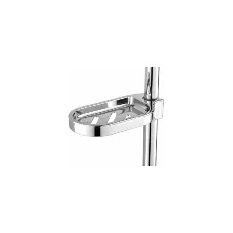 Accessorio per sapone da doccia, piattino portasapone in ABS, porta sapone, vassoio a clip, asta piatta regolabile, pratico gadget per il bagno - Crezuo (1/4)