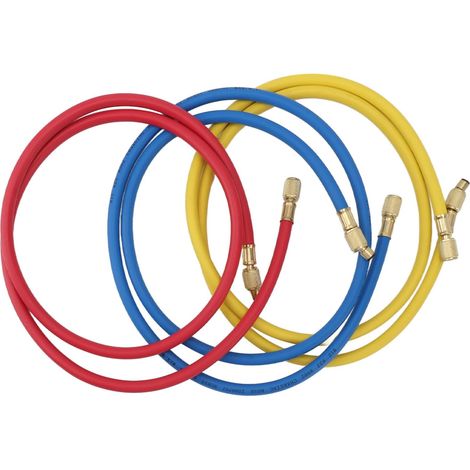 Ensemble de tuyaux Charge réfrigérant, 3 AC 150 cm avec raccords (1/5)