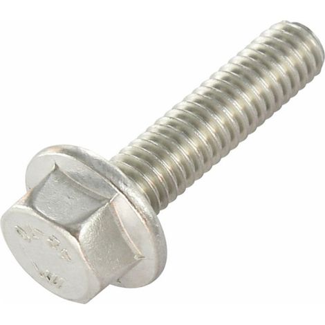 Vis métaux Tête hexagonale TH Embase collerette crantée M10X45 Inox A4