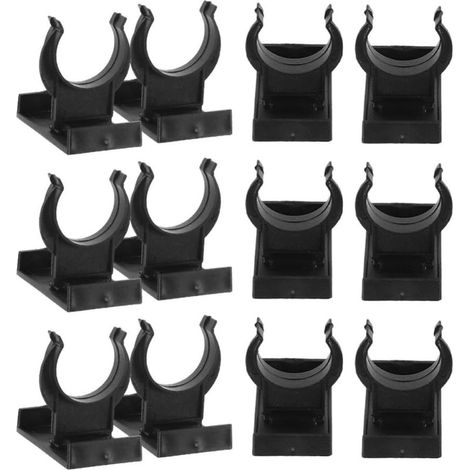 Plinthes de pieds meuble en plastique noir, avec 12 jeux clips antidérapants et faciles à (1/5)