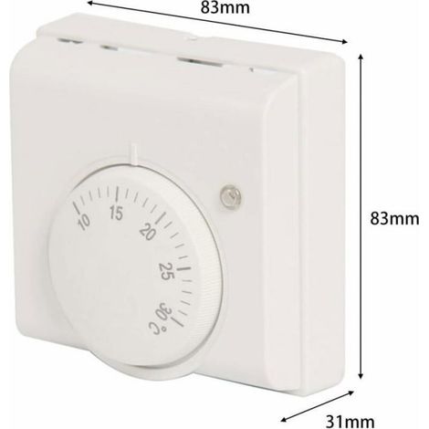 Thermostat d'ambiance mécanique - - 220V - Régulateur de température - Montage en saillie (1/4)
