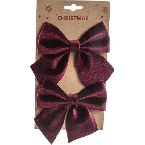 FIOCCHI IN VELLUTO 13X14XH6 CM  2 PZ COLORI ASSORTITI PREZZO A CONFEZIONE (1/5)