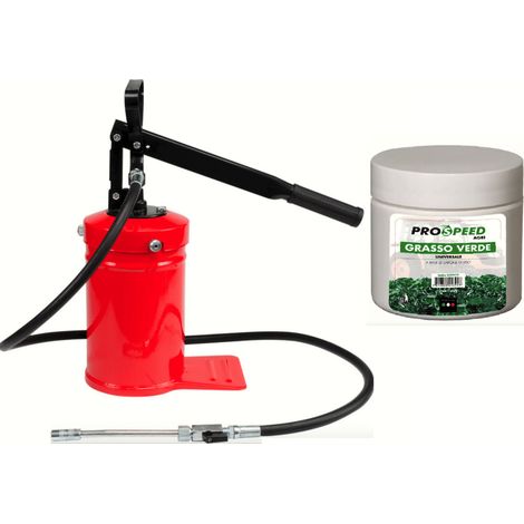 Kit ingrassatore 4 Kg + grasso verde universale sapone di litio 4,5 Kg lubrificante 417to