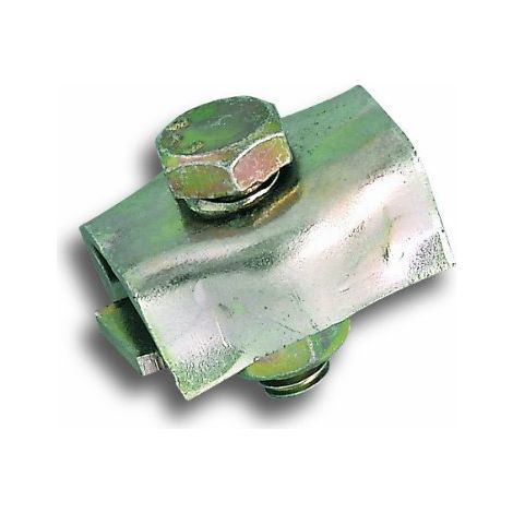 Lot de 4 Serre-câble plat 1 boulon acier zingue pour Câble D 2 mm