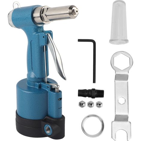 Pistolet à riveter pneumatique Air Riveter pour clous en aluminium, fer et acier inoxydable - outil de rivetage à air comprimé (1/5)